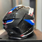 Casco SHAFT PRO SERIES Carbón MX480C Atlas Blanco Azul