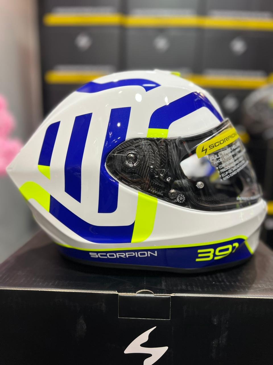 Casco SCORPION EXO 391 AROK Blanco Azul