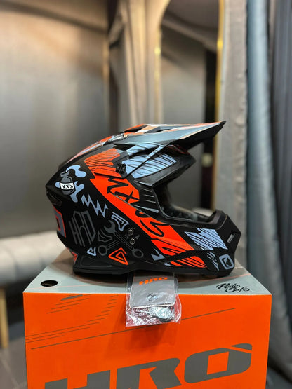 Casco HRO MX03 Racing Team Naranja Negro