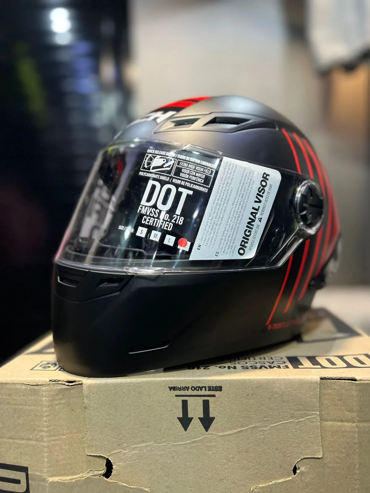 Casco Cerrado ICH 501SP Lauda Rojo