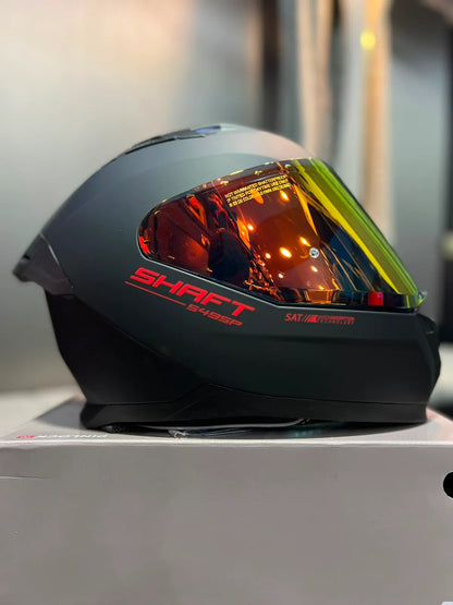 Casco SHAFT 549 SP Solid Negro Rojo