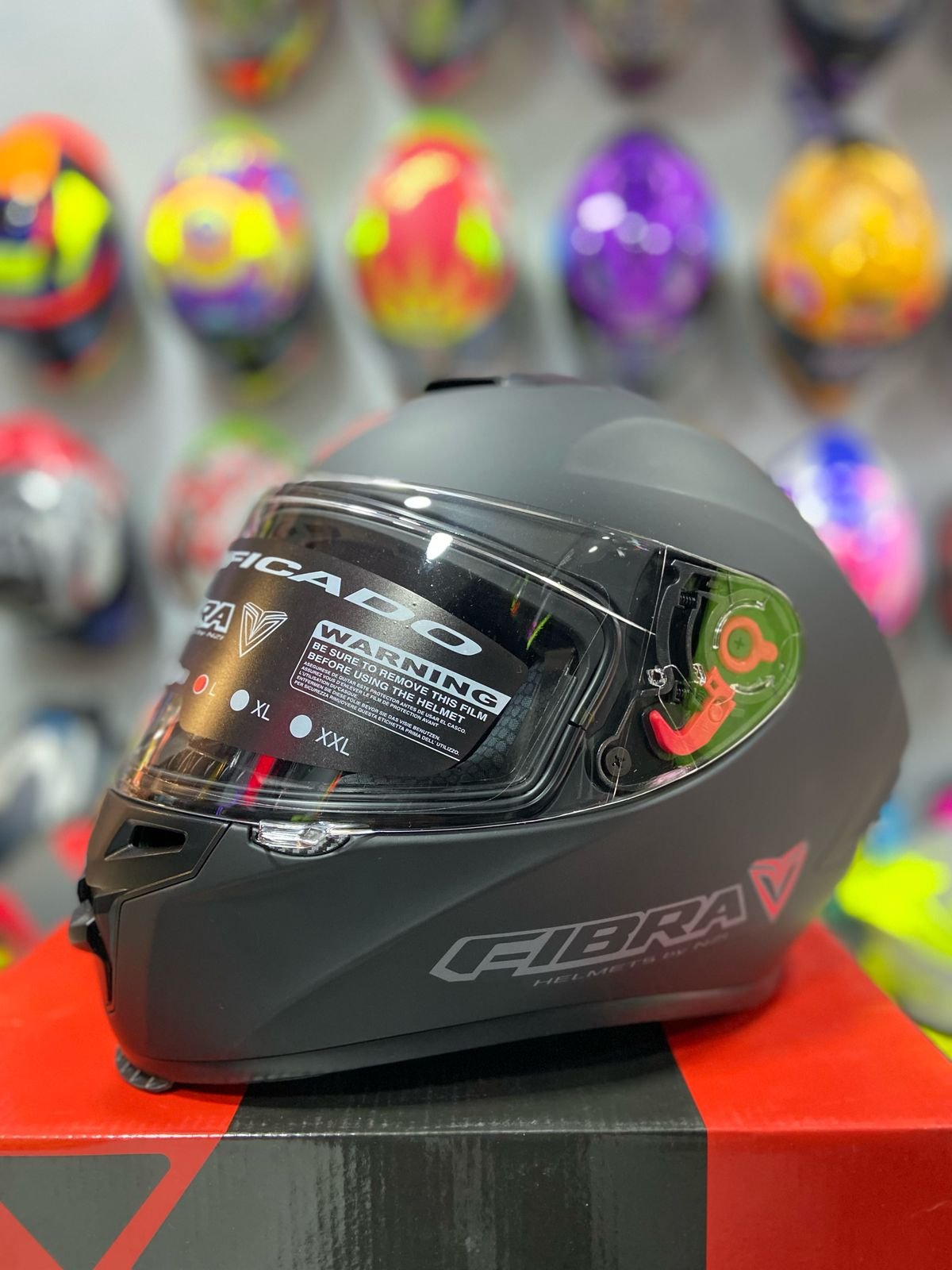 Casco Integral FIBRA Giga Negro Mate