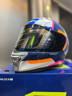 Casco SHAFT 596sp Azul Naranja