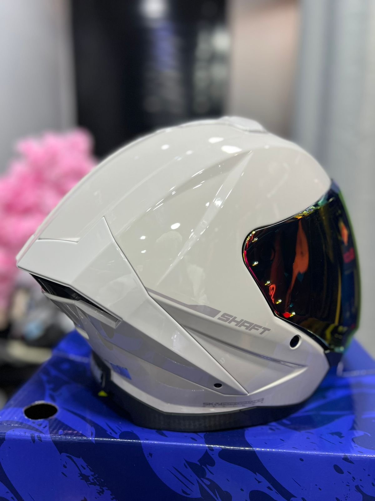 Casco SHAFT 246SP Solid Blanco Perlado