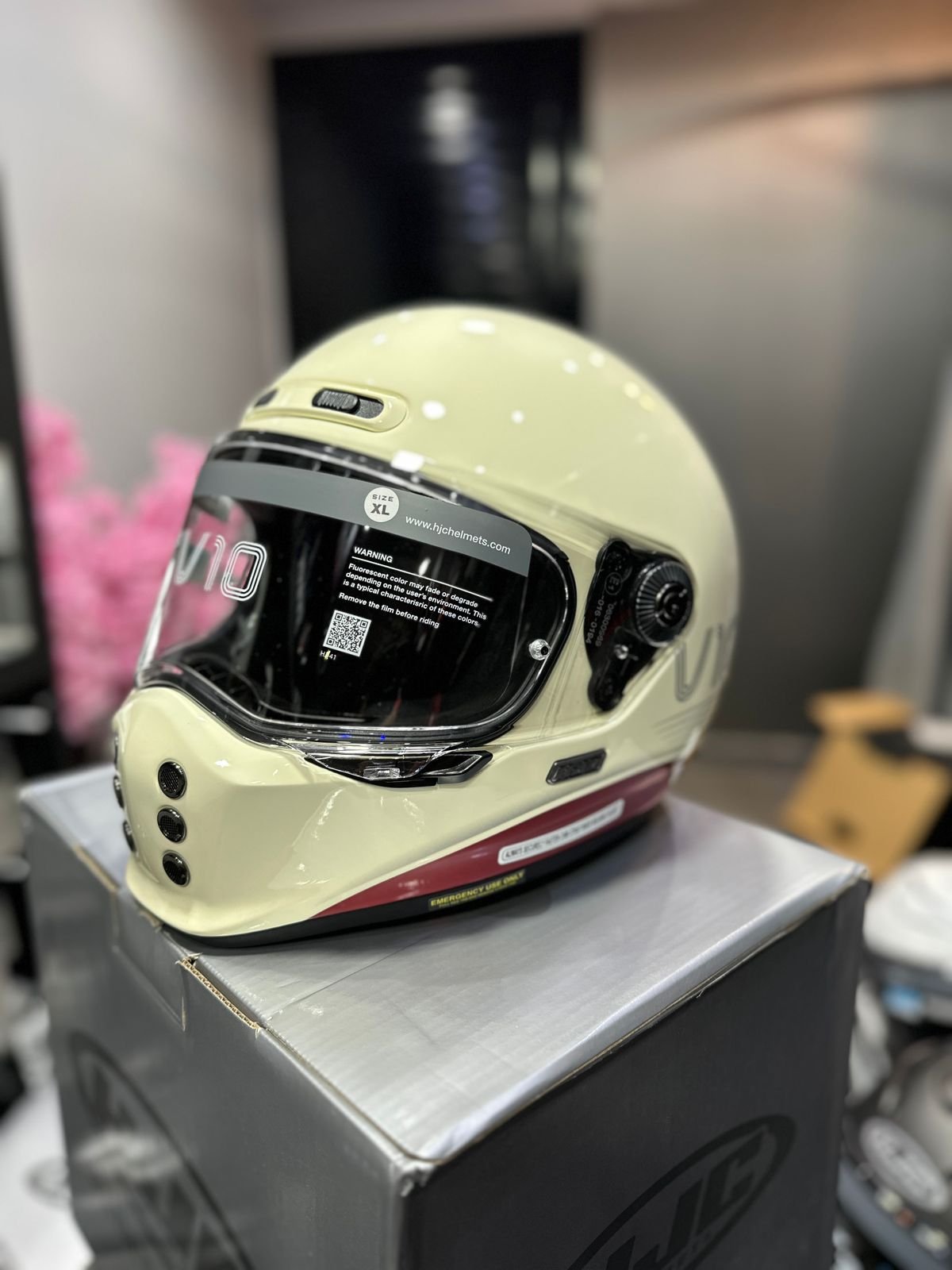 Casco HJC V10 Beich Vinotinto