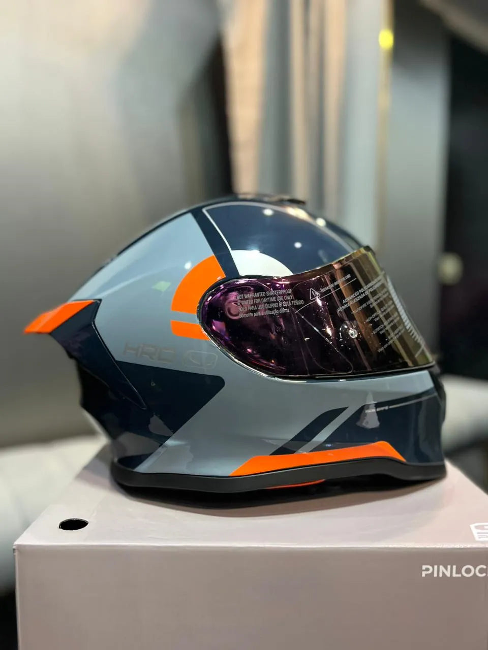Casco HRO 506SP Ogal Gris Naranja