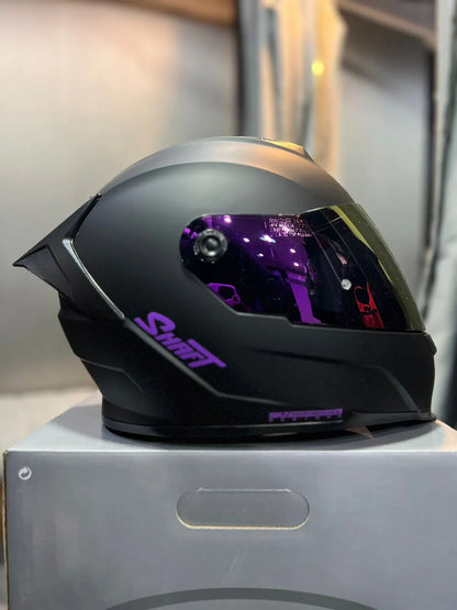 Casco SHAFT 502 DOT Solid Negro Morado