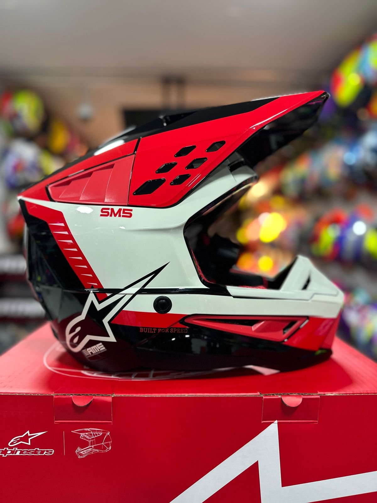 Casco ALPINESTARS SM5 Rojo Negro