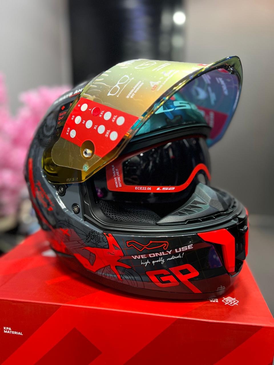 Casco LS2 FF808 Stream II GP Gris Rojo