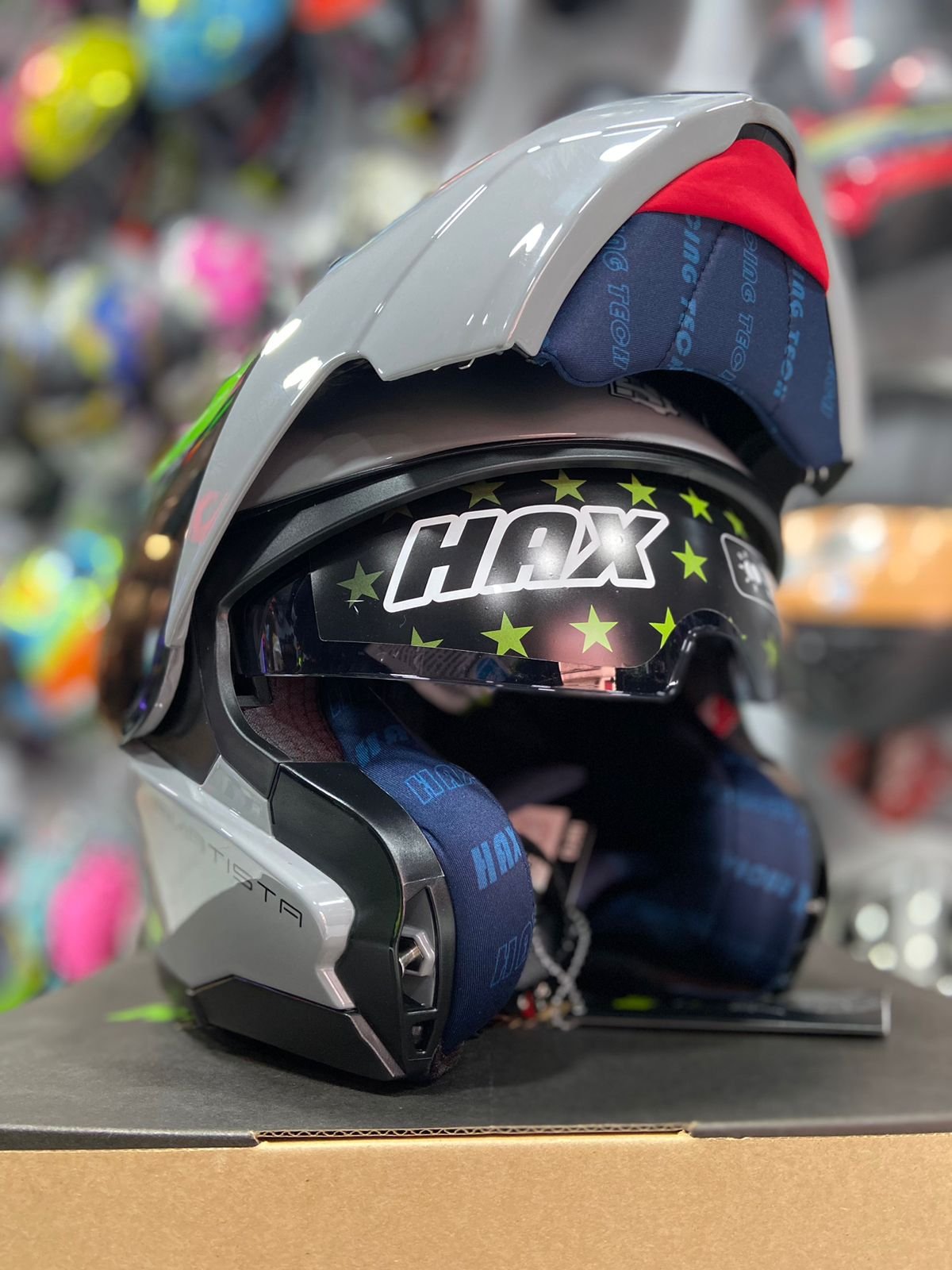 Casco Abatible Hax Amatista Gris Nardo