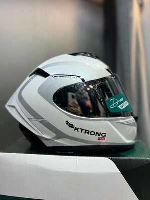 Casco XTRONG XTR DREXO FLAME - BLANCO BRILLO