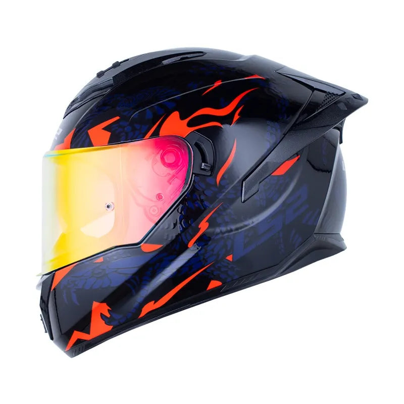 Casco LS2 FF 806 MAMBA - Negro Rojo