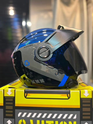 Casco SHAFT 212 Reverb Gris Claro Azul