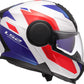 Casco Abatible LS2 FF902 Plus Scope II - Blanco Azul