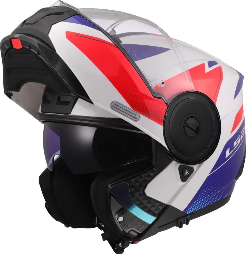 Casco Abatible LS2 FF902 Plus Scope II - Blanco Azul