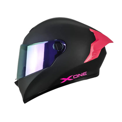 Casco X One 500 RS Solid Negro Fucsia + Pinlock