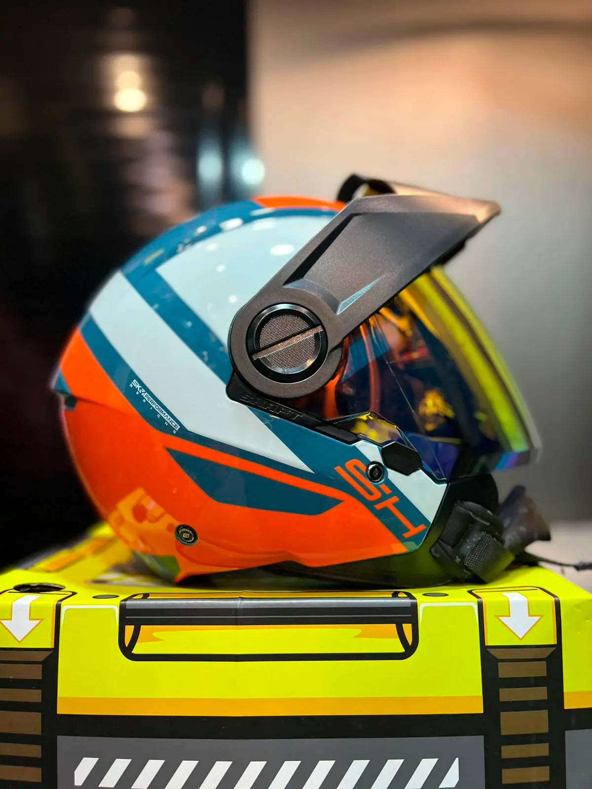 Casco SHAFT 212 Azul Naranja