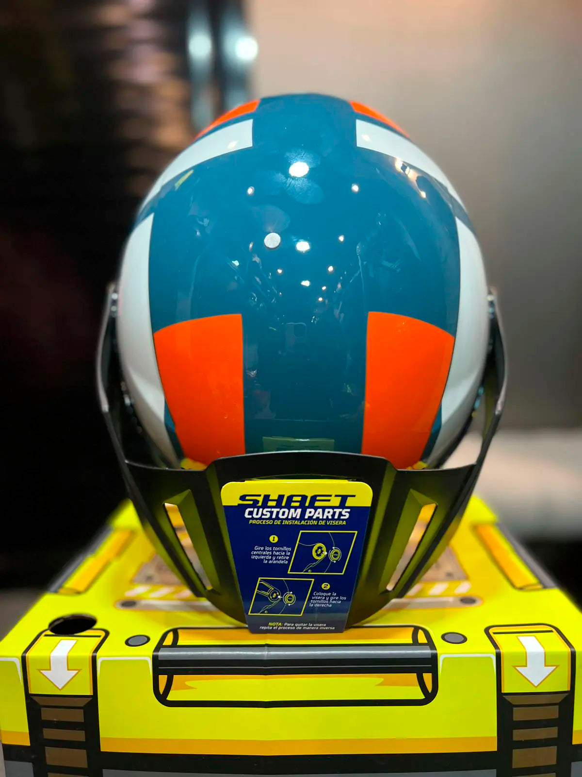 Casco SHAFT 212 Azul Naranja