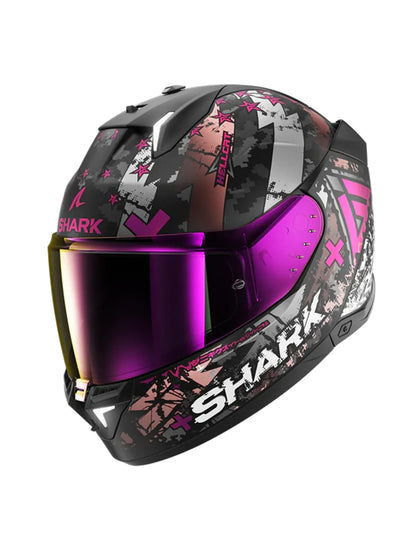 Casco SHARK Skwal i3 Hellcat Gris Rosado