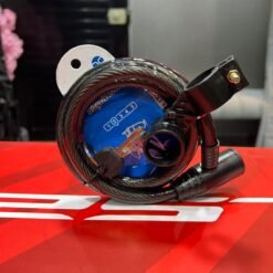 Guaya candado de seguridad para casco, moto y bicicleta con llave