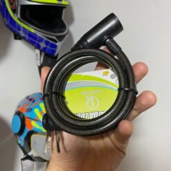 Guaya candado de seguridad para casco, moto y bicicleta con llave