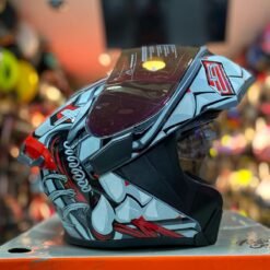 Casco Abatible HRO 3400DV Evo Full Gas Gris Rojo
