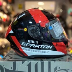 Casco SPARTAN Draken Rojo Negro