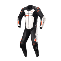 Monotraje ALPINESTARS GP Force Chaser Leather Blanco Naranja
