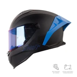 Casco Integral SHAFT 598 GTR Solid Negro Azul