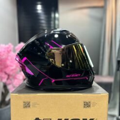 Casco HAX Force Negro Rosado