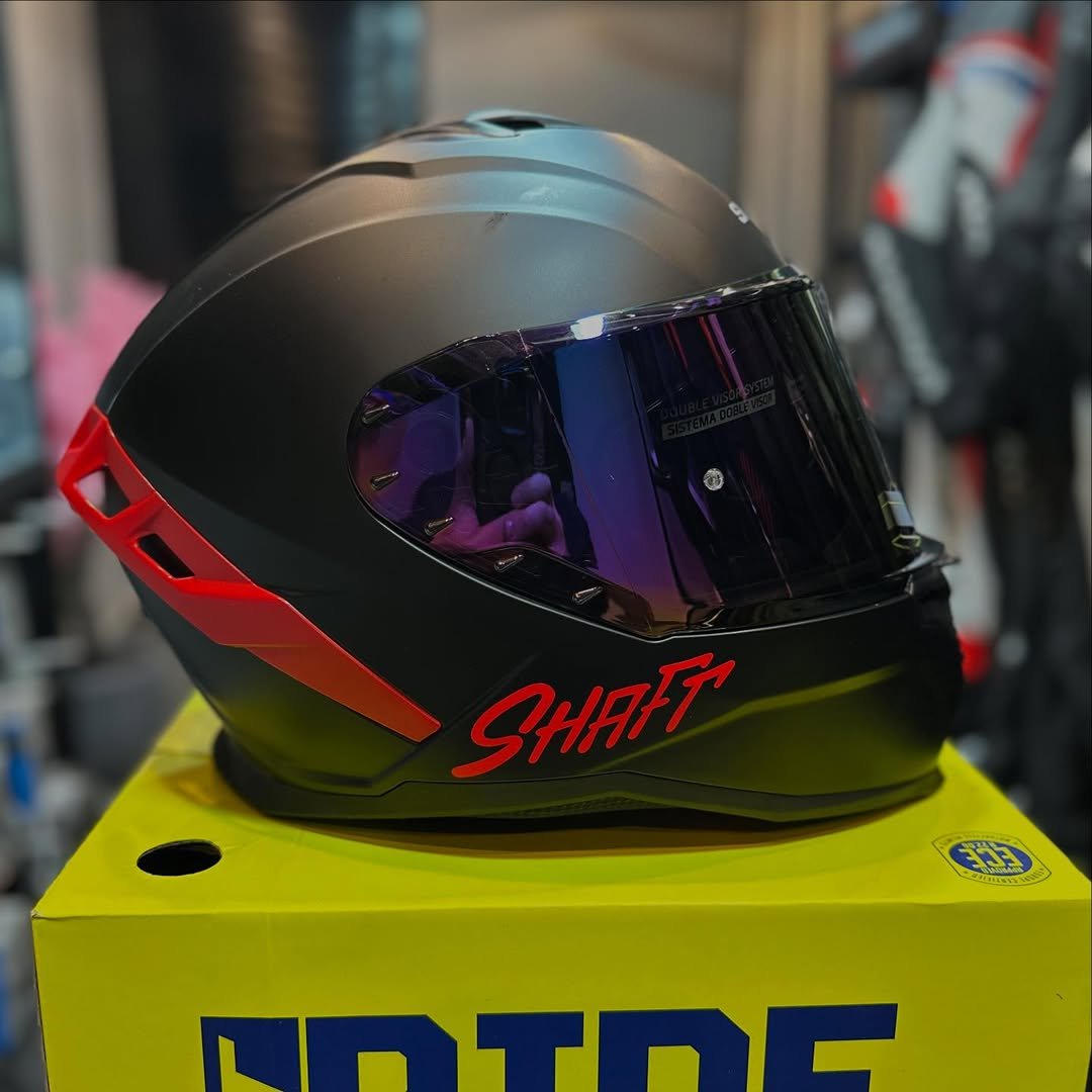 SHAFT 598 GTR 🚀•Doble visor •ECE 2206Incluye 2 spoilers de obsequio + visor transparente💰469.0