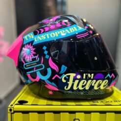 Casco Integral SHAFT 560 Evo Unstoppable Negro Rosado