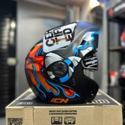 Casco Abatible ICH 3110 Vibor Naranja Azul