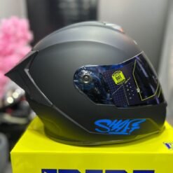 Casco SHAFT 502 DOT Negro Mate Azul