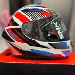 Casco SMK Typhoon Rojo Azul
