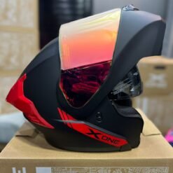 Casco Abatible X-ONE X-3000RS Solid Negro Rojo